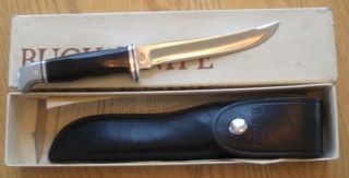 Rare Vintage Early 2 Line Inverted Tang Stamp Buck 105 Pathfinder Knife W/ Box