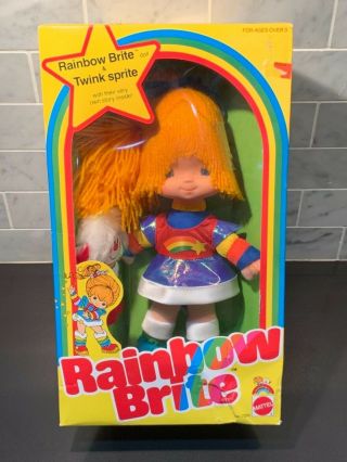 Rare 1983 Rainbow Brite Doll And Twink Sprite Mattel