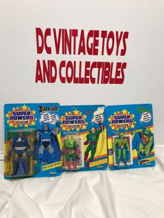 Martian Manhunter & Darkseid & Lex 1984 Dc Powers Kenner Moc Vintage