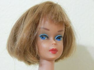 Vintage 1958 American Girl Barbie Doll Ash Blonde Bendable Legs Made In Japan