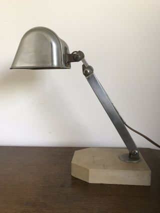 Vintage Art Deco French Desk Lamp - Artisanat Francais - Bankers Lamp