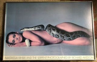 Vintage Poster Richard Avedon Nastassja Kinski Serpent Girl & The Snake