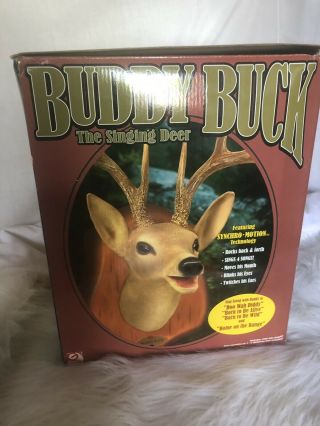 Rare Gemmy Buddy Buck - The Singing Deer Animated Trophy Motion Vtg