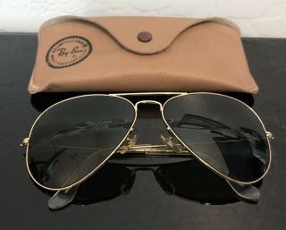 Ray Ban Vintage Bosch & Lomb Aviator Sunglasses Usa “58 - 14”
