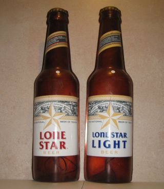 Vintage Lone Star Light Beer Bar Light Signs - 36 " Tall
