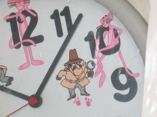 Cute Vintage Pink Panther Clock - Retro - Orig Package - Inspector Clouseau