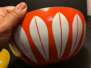 Vintage Cathrineholm ORANGE Bowl Lotus 9.  5 