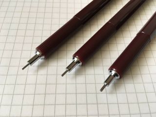 Set of Vintage Mechanical Pencils Rotring 400 :: 0.  5 & 0.  7 & 0.  9 mm :: NOS 4