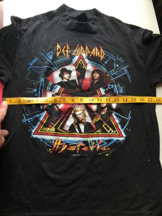 VINTAGE 1988 DEF LEPPARD Hysteria Tour T Shirt Tee USA 5