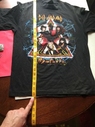 VINTAGE 1988 DEF LEPPARD Hysteria Tour T Shirt Tee USA 6