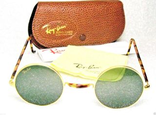 Ray - Ban Usa Nos Vintage B&l Cheyenne Ii W1749 Gold Tortoise Sunglasses &case