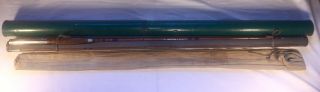 Vintage Diamond Edge 3 - Piece Bamboo Fly Rod With Holder Case 1920s