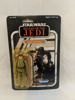 1983 Kenner Star Wars 65 Back Rebel Commando Endor Moc Vintage Rotj