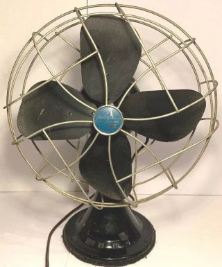 Antique Emerson 79646 - Ax 3 Speed Oscillating Table Fan,  4 Blade