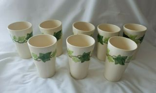 Vintage SET OF 8 FRANCISCAN IVY Tumblers,  12 ounces each,  without a green line 4
