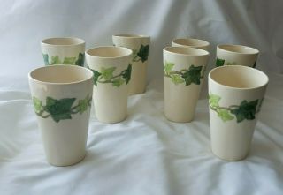 Vintage SET OF 8 FRANCISCAN IVY Tumblers,  12 ounces each,  without a green line 5