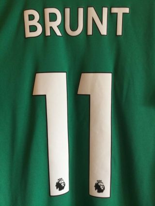 WBA FC Chris Brunt Player Issue Match Worn Rare Green Away Squad signed shirt 3