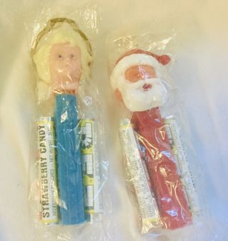 2 Vintage Pez Dispensers No Feet In Packing