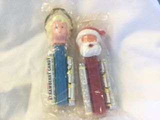 2 Vintage PEZ dispensers NO FEET in packing 2