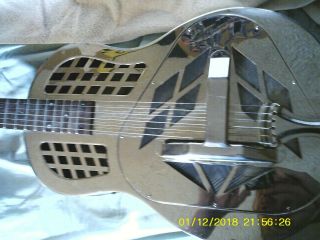 Regal Rc - 50 Antiqued Nickel Plated Body Tricone Guitar