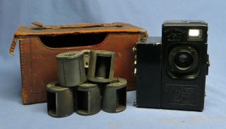 Antique Vintage 35mm Movie Camera W/case - Sept Paris France - Motor