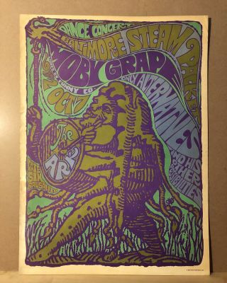 Moby Grape The Ark 2nd Printing 1967 Vintage Poster Pin Up Baltimore
