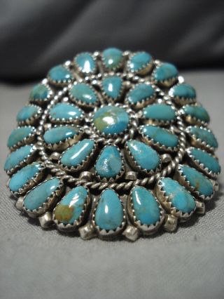 Exceptional Vintage Navajo Turquoise Sterling Silver Native American Ring