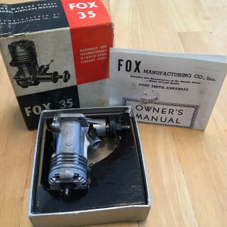 Vintage Fox 35 Model Airplane Engine “new Old Stock In Box”
