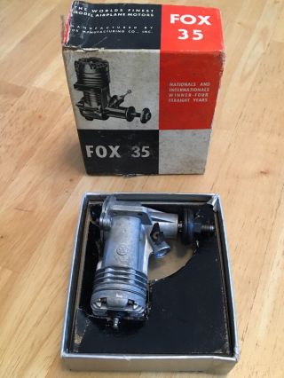 Vintage Fox 35 Model Airplane Engine “New Old Stock In Box” 8