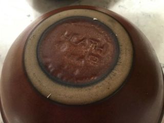 4 Vintage Heath Ceramic Pottery Red Brown Sandstone Bowls 3