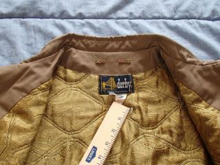 Vintage Derby of San Francisco Jacket - Sz 44 - Tan Color Paisley Lining 5
