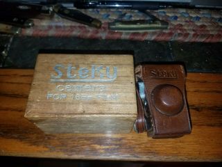 Vintage Steky Ii Subminiature 16mm Mini Spy Camera,  Case,  Box