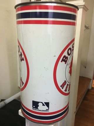 Vintage 1960s 1968 Boston Red Sox MLB Baseball Trash Can Garbage Rare Tin 3