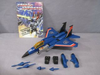 Transformers G1 " Thundercracker " Pre - Rub Complete Vintage 1984