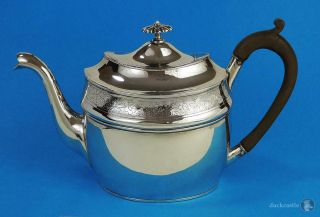 Elegant Neoclassical George Iii Old Sheffield Plate Teapot C1800
