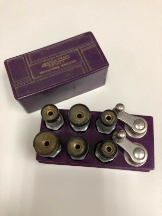Vintage Set Of 6 Watch - Craft Pocket Watch Mainspring Winders W/case