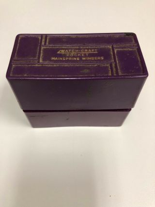 Vintage Set Of 6 Watch - Craft Pocket Watch Mainspring Winders W/Case 2