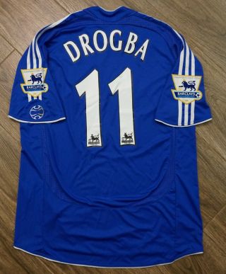 Drogba Chelsea 2006/2008 Soccer Football Jersey Shirt Maglia Adidas Rare Vintage