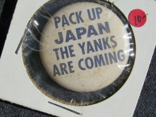 Wwii Ww2 Pack Up Japan The Yanks Are Coming Sweetheart Pin