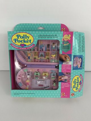 Polly Pocket Stampin’ School Playset Compact Bluebird 1993 Vtg 10648