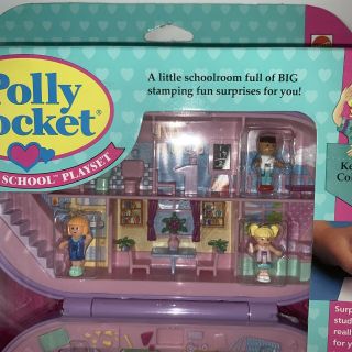 Polly Pocket Stampin’ School Playset Compact Bluebird 1993 Vtg 10648 2