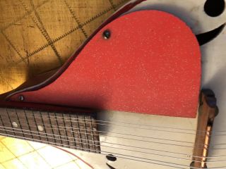 Vintage strad O Lin mandolin 1955 Red and white mandolin 8