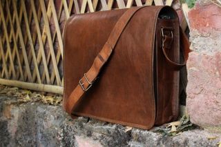 Mens Vintage Leather Satchel Messenger Man Handbag Laptop Briefcase Bag