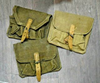 Rare Russian Soviet Army Ww2 F1/rg42 Three Grenades Pouch Stamped 1941 - 1945