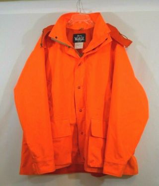 Vintage Woolrich Goretex Blaze Orange Hunting Coat Made In Usa Xxl Old Stock