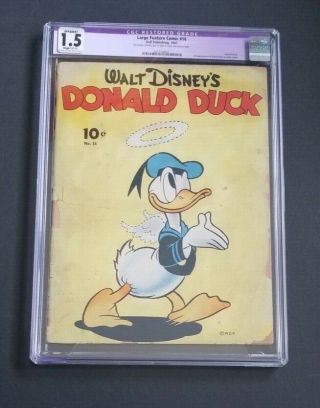 Large Feature Comics 16 • 1st Daisy Duck • Rare Htf • Cgc 1.  5 R • 1941