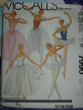 Uncut Vintage Abt Ballet Ballerina Tutu Costume Mccall 