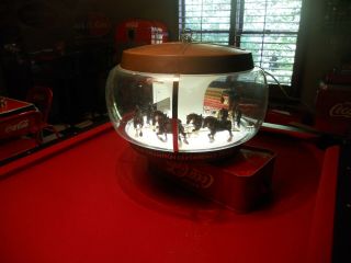 Vintage Budweiser Clydesdale Rotating Lighted Sign 3