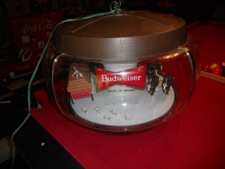Vintage Budweiser Clydesdale Rotating Lighted Sign 5
