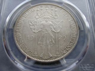 Germany Weimar Republic 5 Mark 1929 Meissen City Rare Pcgs Ms62 Silver Coin